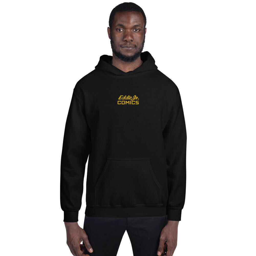 EddieJrComics Hoodie Gold Embroidered Logo