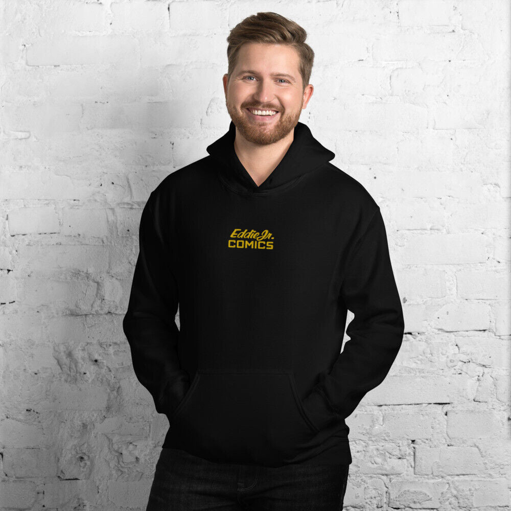 EddieJrComics Hoodie Gold Embroidered Logo