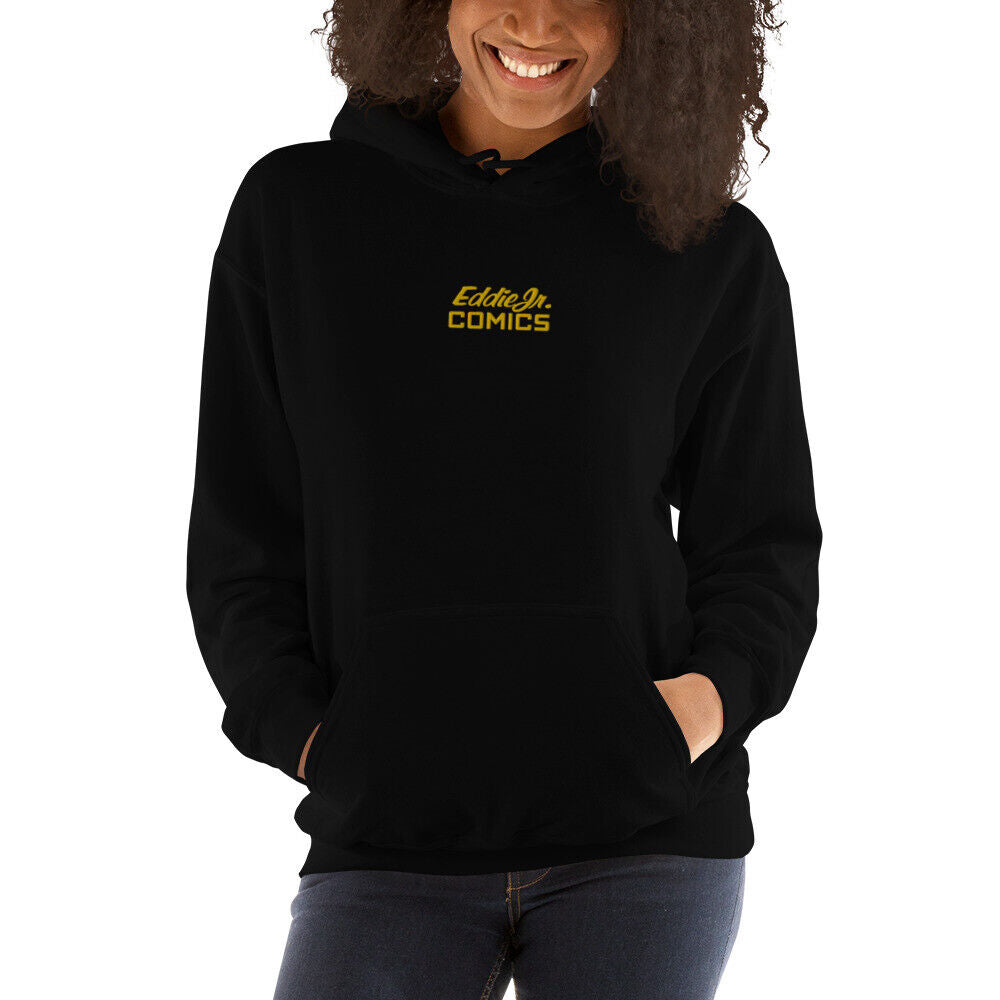 EddieJrComics Hoodie Gold Embroidered Logo