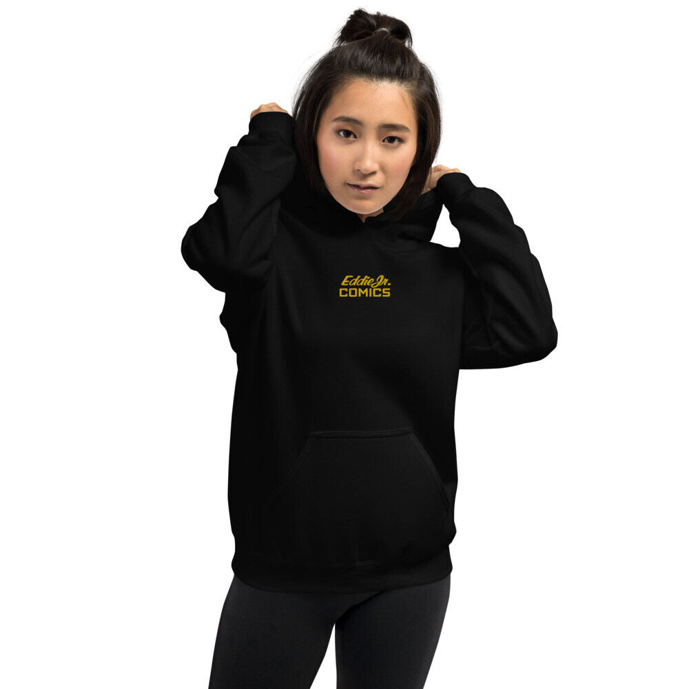 EddieJrComics Hoodie Gold Embroidered Logo