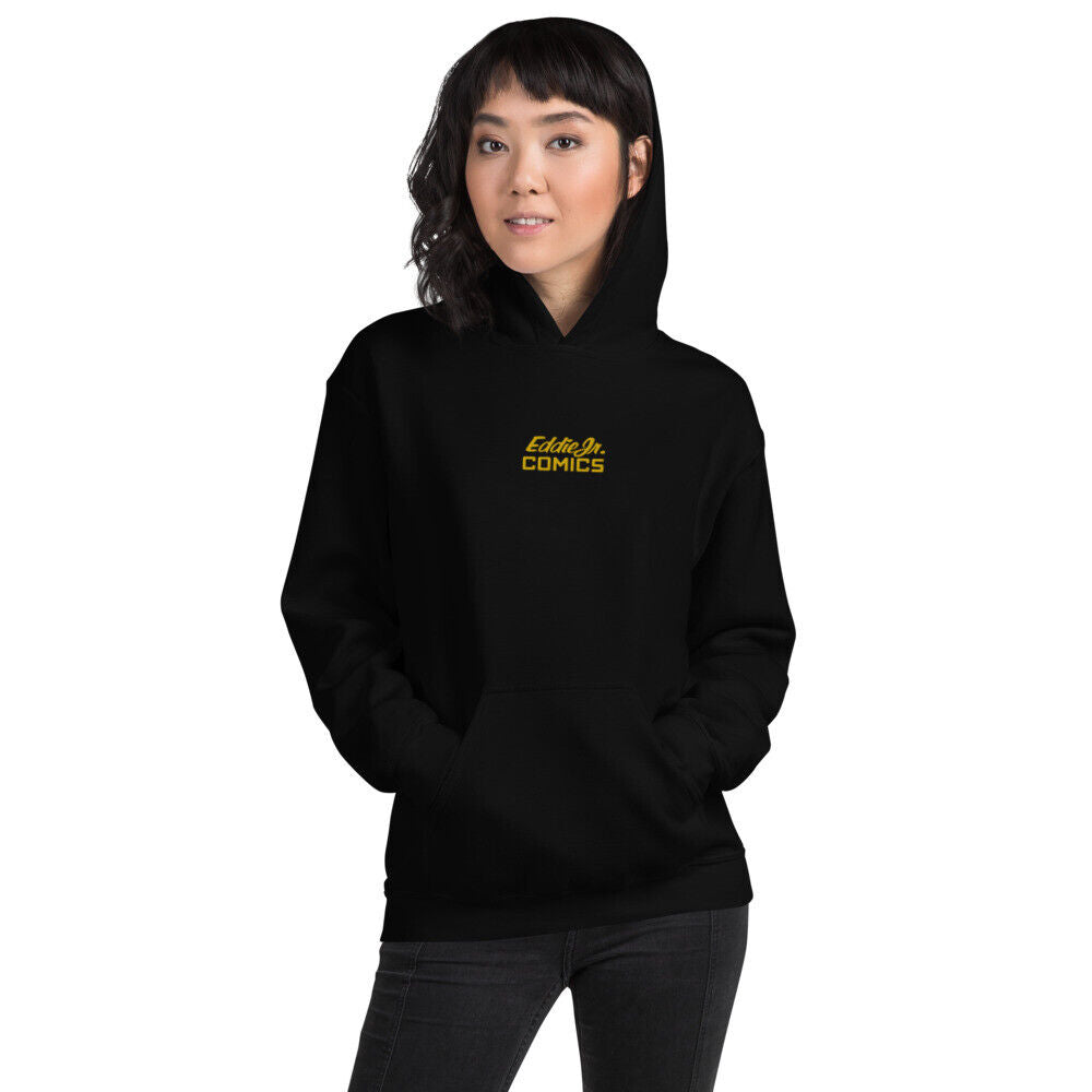 EddieJrComics Hoodie Gold Embroidered Logo