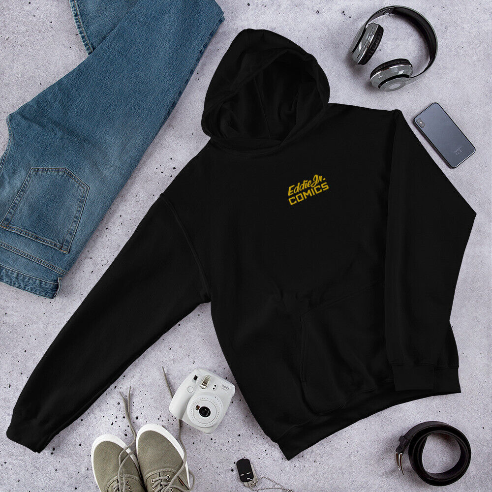 EddieJrComics Hoodie Gold Embroidered Logo