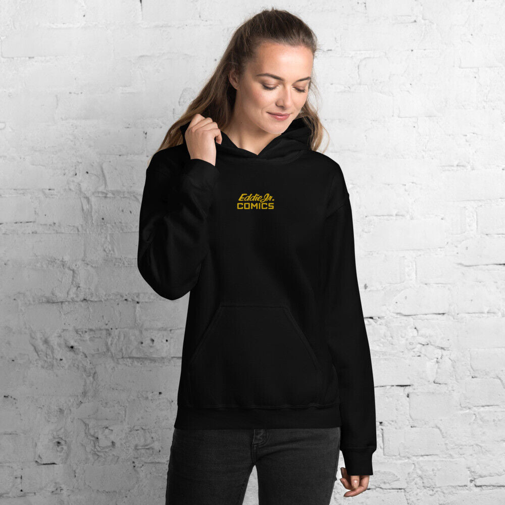 EddieJrComics Hoodie Gold Embroidered Logo