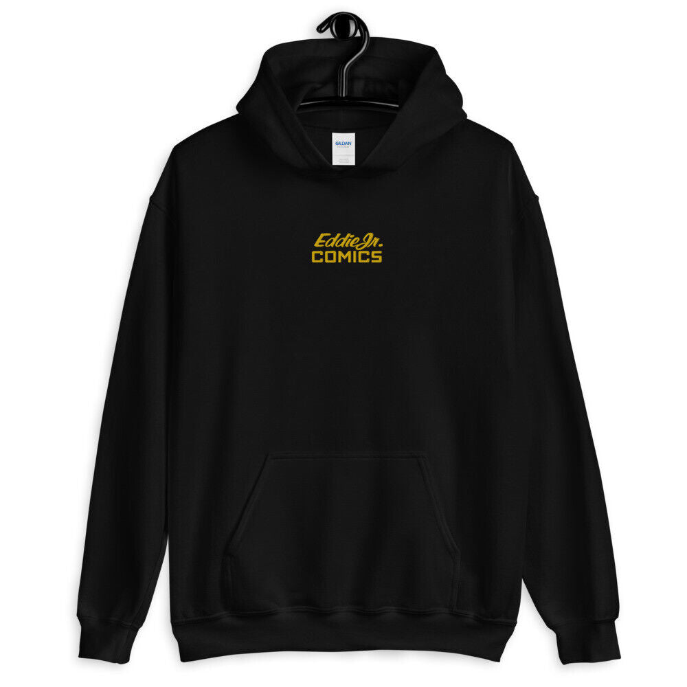 EddieJrComics Hoodie Gold Embroidered Logo