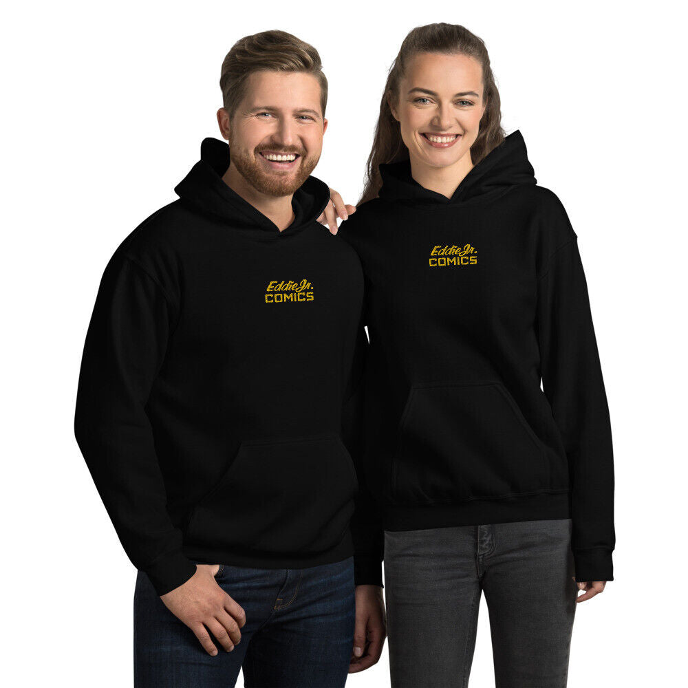 EddieJrComics Hoodie Gold Embroidered Logo