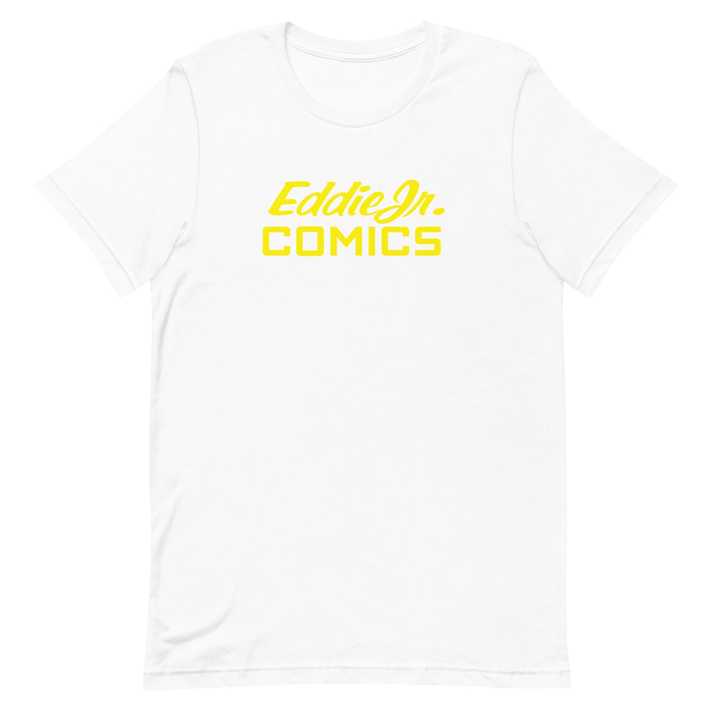 EddieJrComics Black Tee Yellow Logo