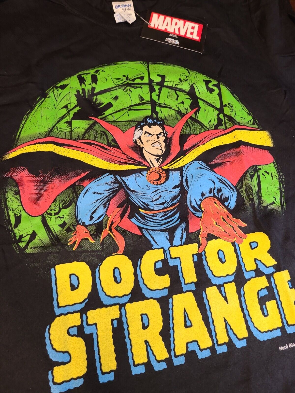 Doctor Strange Marvel T-Shirt Medium M Nerd Block Black T