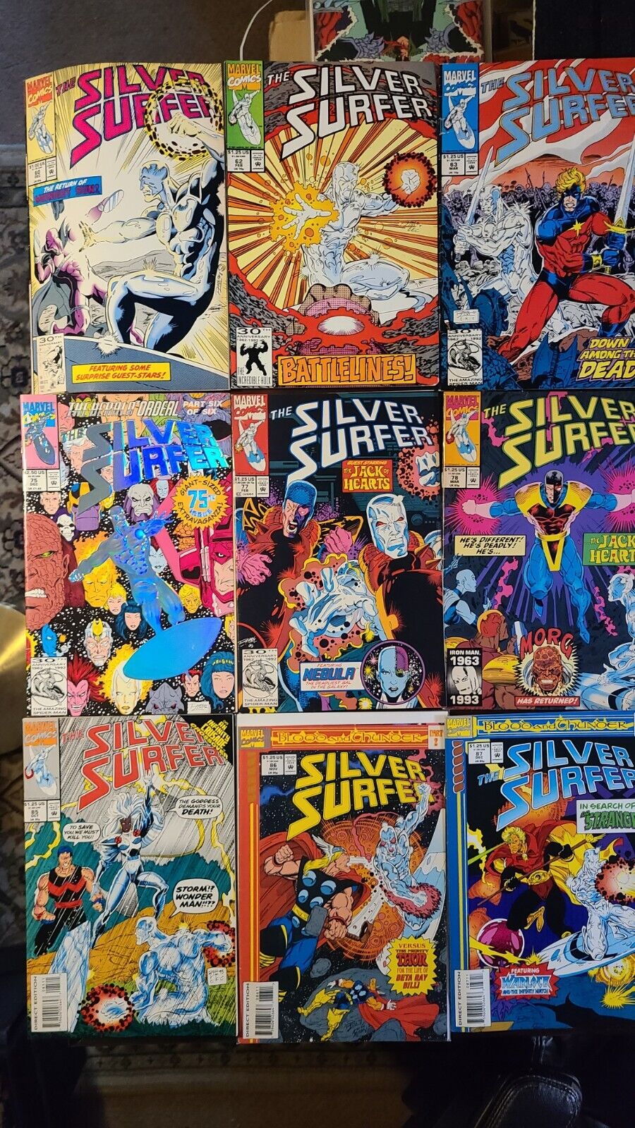 Lot Of 24 Silver Surfer #60, 62-65, 69, 73-75, 77-79, 81-87, 89, 91-93, Annual 6