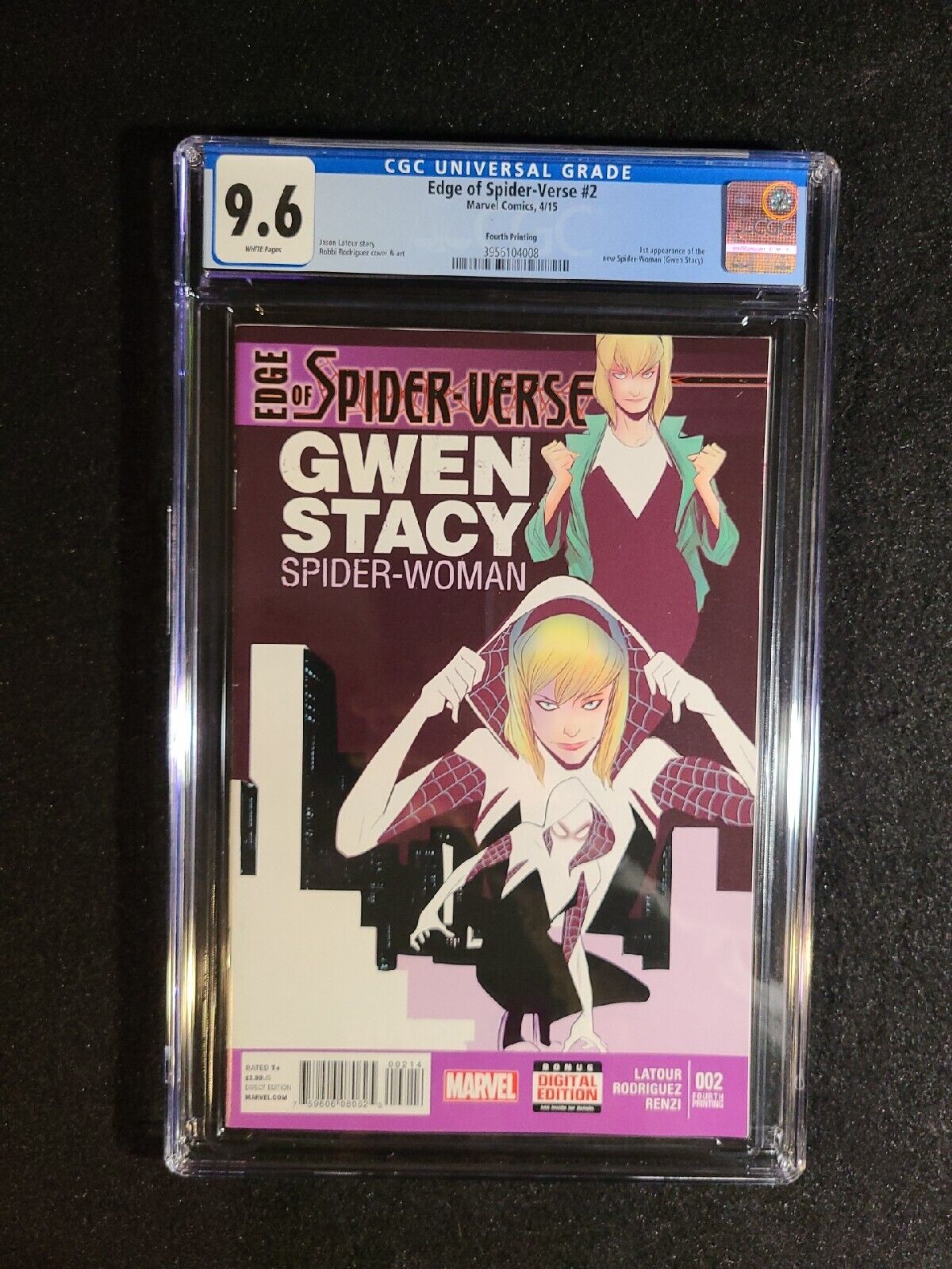 Edge of Spider-Verse 2 4th Print CGC 9.6 First Spider-Gwen