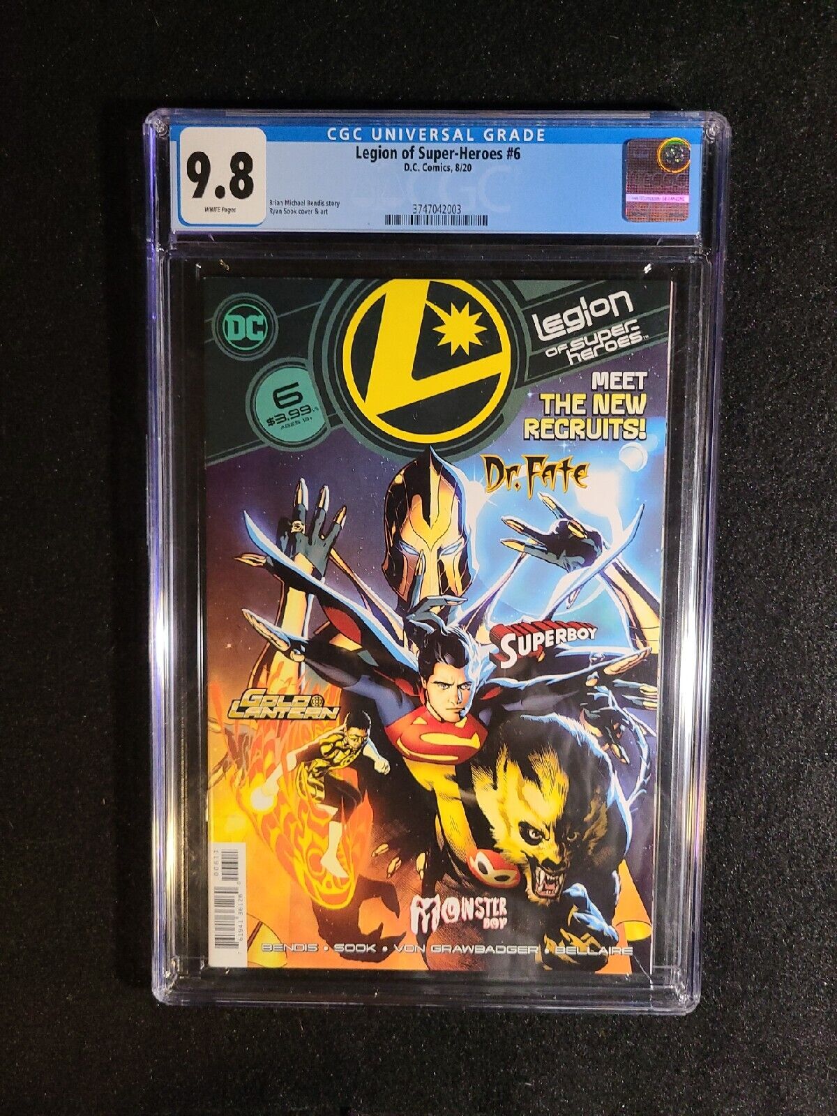 Legion of Super-Heroes #6 CGC 9.8 1st App Gold Lantern 8/20