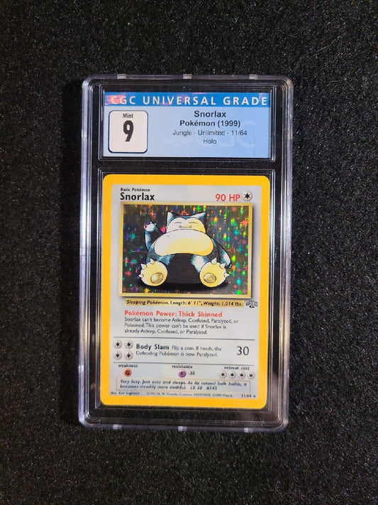 Snorlax Holo Jungle Unlimited 11/64 Pokemon CGC 9 Mint 1999