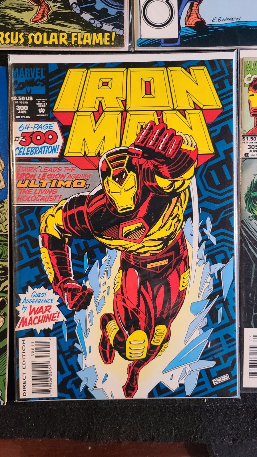 Lot of 7 Iron Man #41, 98, 196, 257, 293, 300, 305 (1971-1994, Marvel)