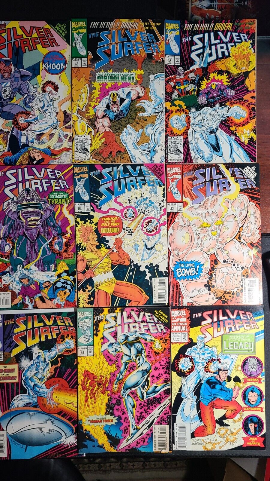 Lot Of 24 Silver Surfer #60, 62-65, 69, 73-75, 77-79, 81-87, 89, 91-93, Annual 6