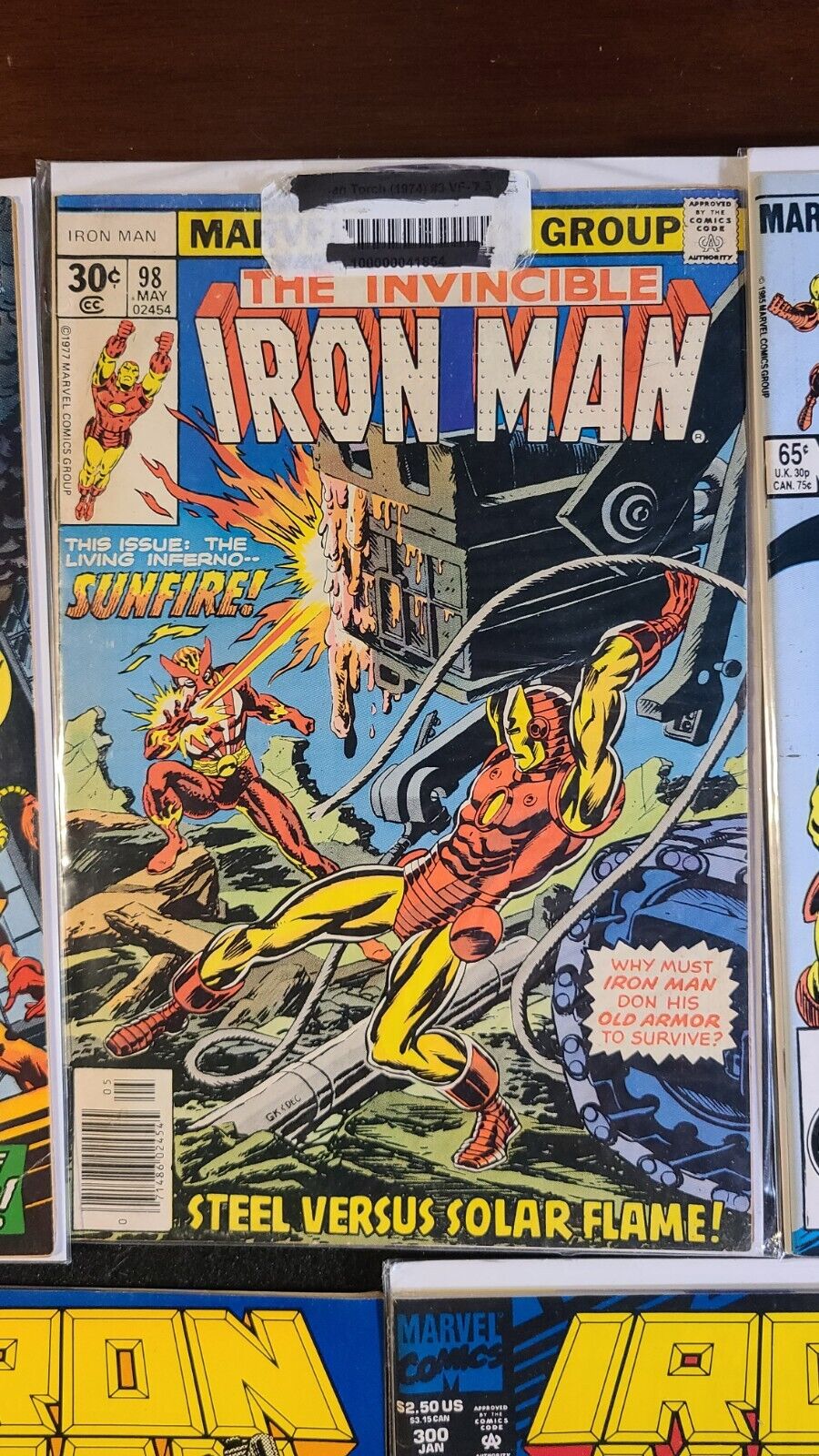 Lot of 7 Iron Man #41, 98, 196, 257, 293, 300, 305 (1971-1994, Marvel)