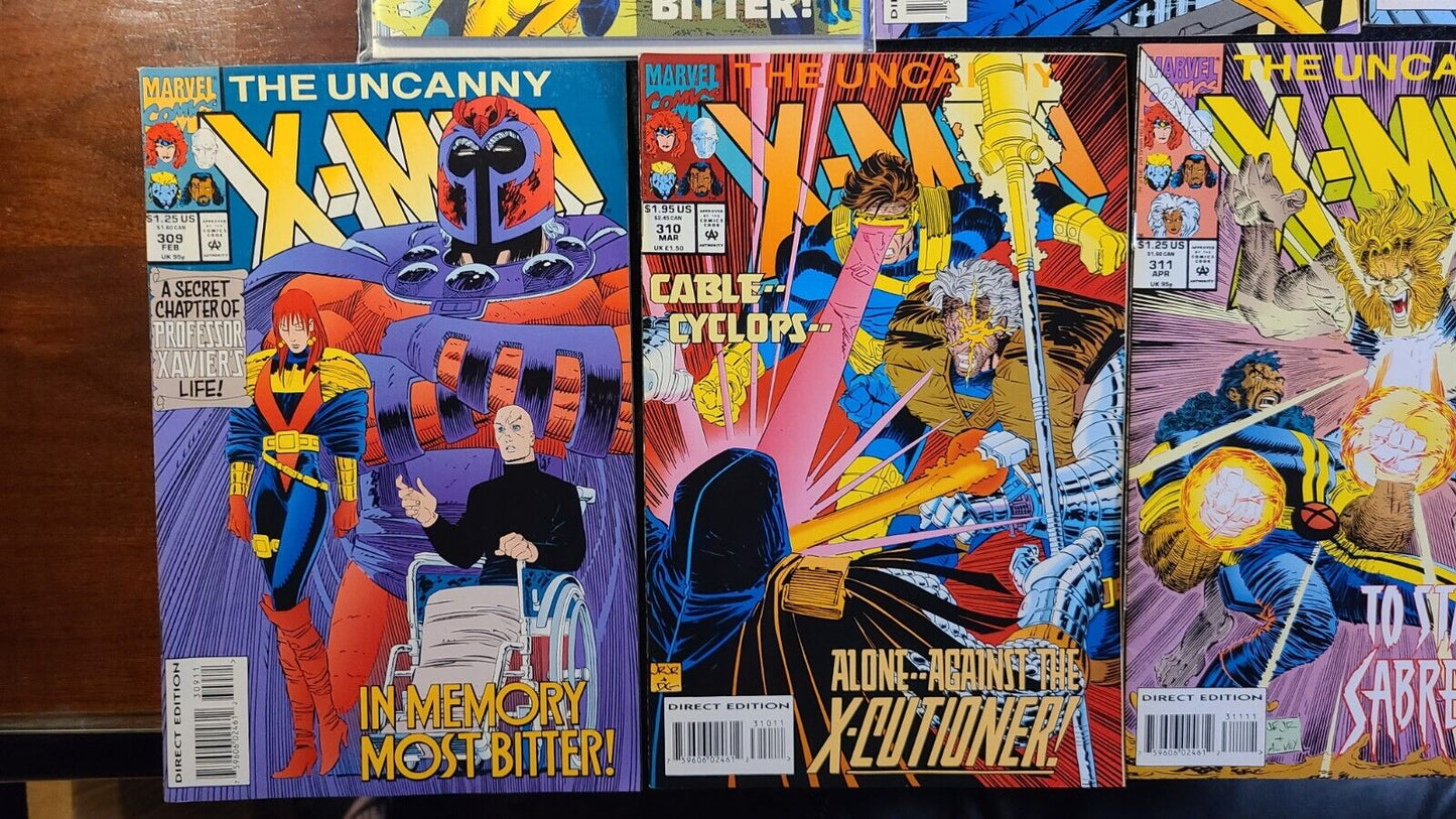 Uncanny X-Men #261, 292-293, 300, 304-306, 308-311, 313-314 (1990-94) Lot Of 13