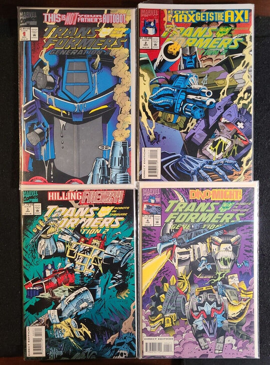 Lot Of 4 Transformers: Generation 2 #1-4  (1993-1994) Marvel Comics Foil #1