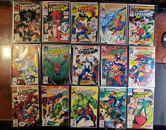 Lot Of 15 Amazing Spiderman #333, 366-368, 370-371, 373-374, 376, 379-383, 386