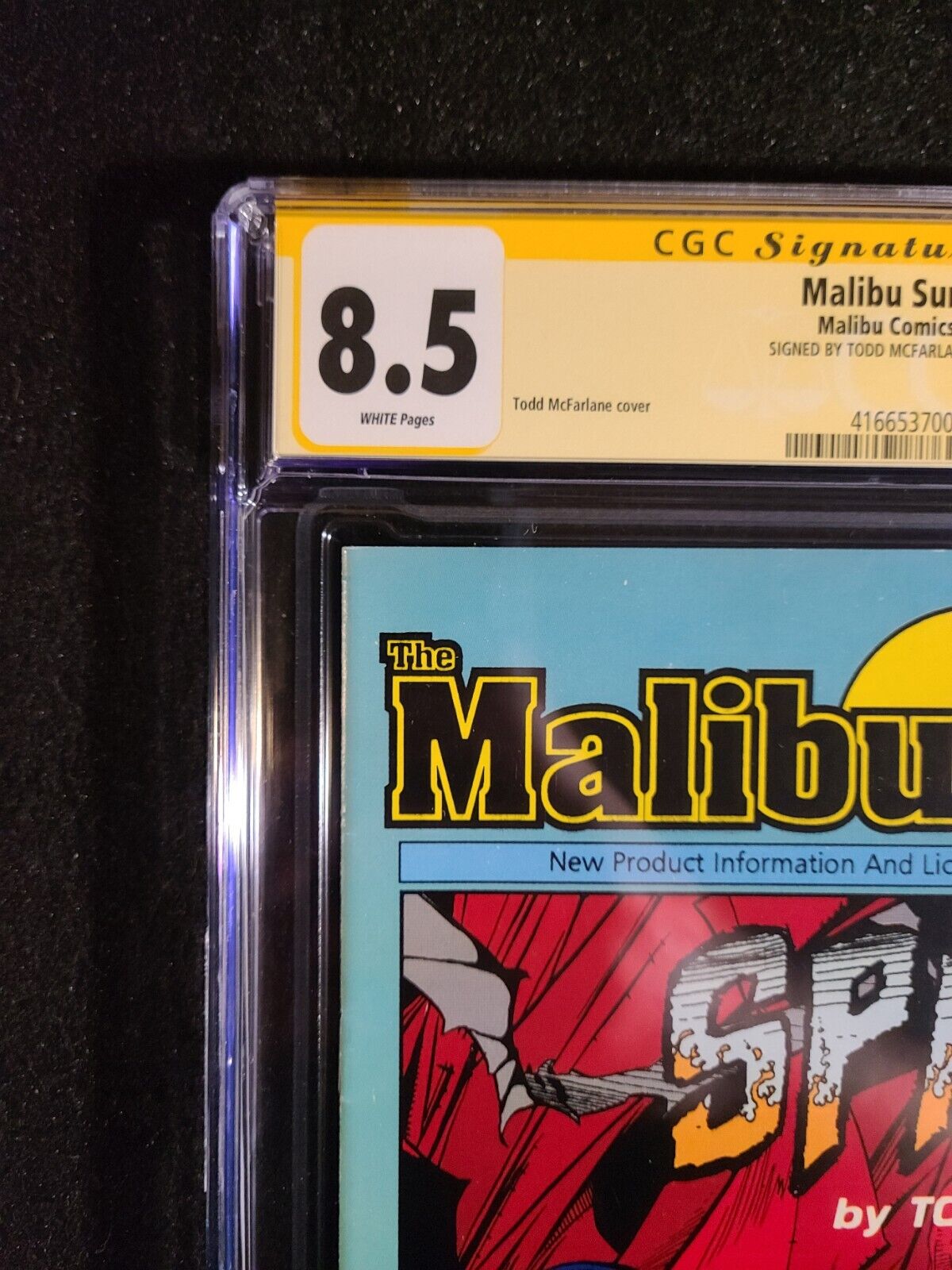 Malibu Sun #13 CGC 8.5 Signed By Todd McFarlane 1992