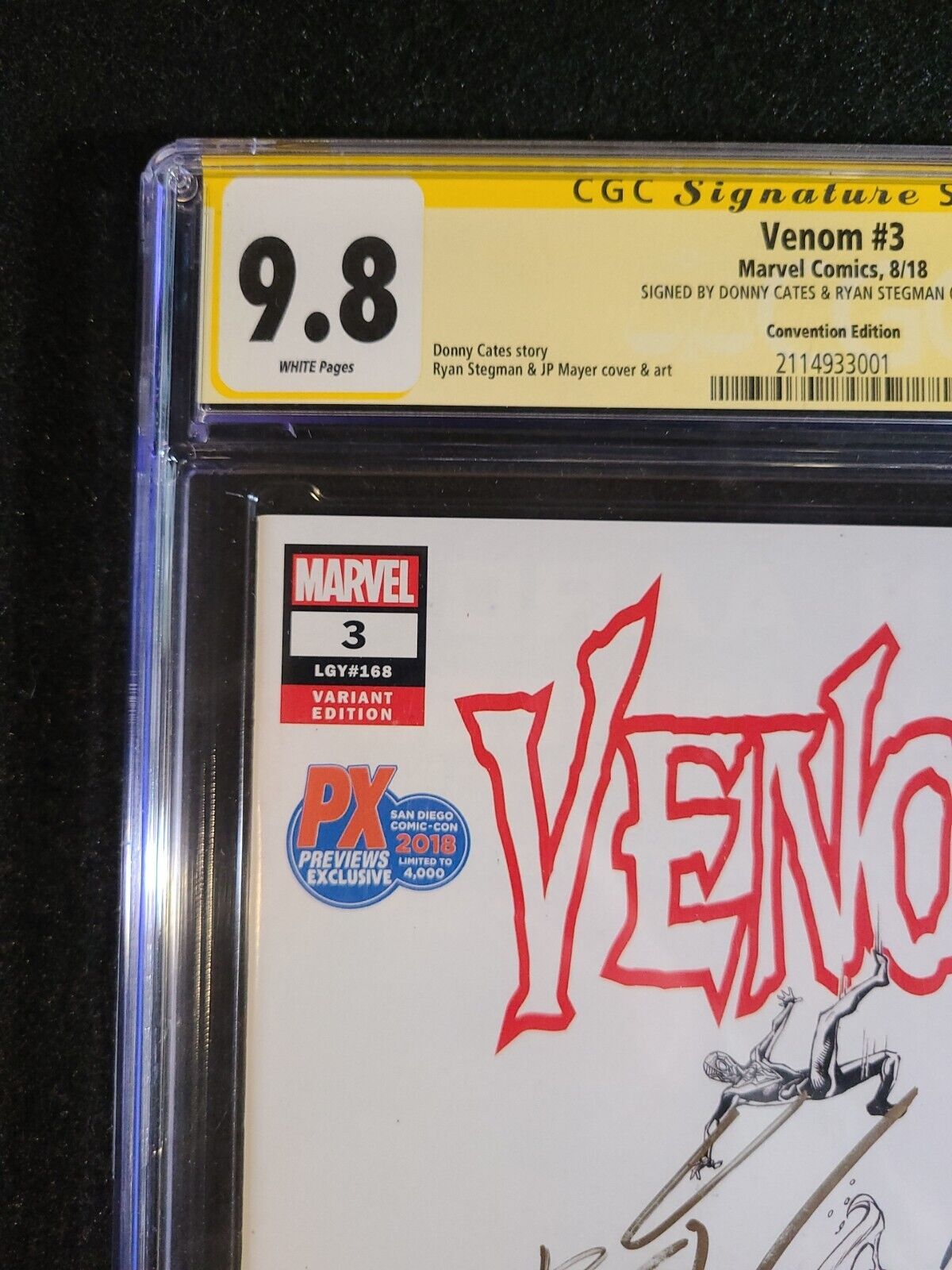 Venom #3 1st Knull SDCC Variant CGC 9.8 SS Signed By Cates Stegman 2018 Marvel