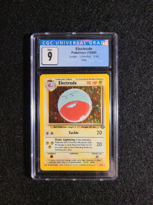 1999 Pokemon Jungle Electrode 2/64 Unlimited Holo Rare CGC 9 Mint