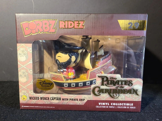 Disney Funko Dorbz Ridez Pirates of the Caribbean #29 Captain W/ Pirate Ship